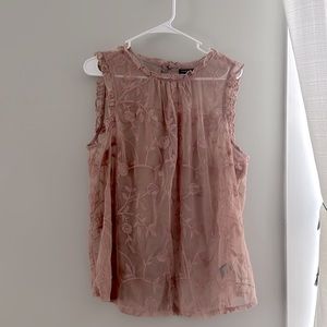 Torrid Mock Neck Sheer Floral Sleeveless top